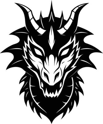 Dynamic Tribal Dragon Head
