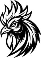 Dynamic Rooster Head Tribal Style vector