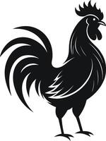 Bold Rooster Lines vector
