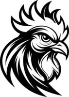Fierce Rooster Head Pattern vector