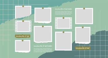 photo frames set with text space vector