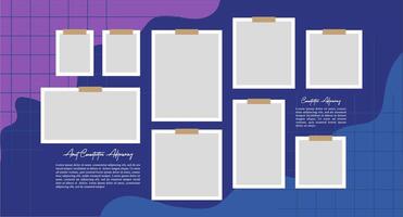 Blanck photo frame collage collection vector