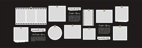 Creative Template Collage Frames for photo vector