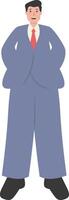 Illustration of Businessman in Office Uniform vector