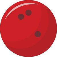 Bowling Ball Illustration with Red Color vector