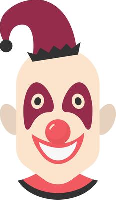 Happy Clown Mask with Cute Cap