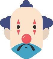 Sad Clown Mask on White Background vector