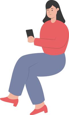 Businesswoman holding smartphone