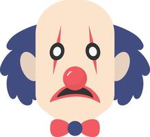 Sad Clown Mask on White Background vector