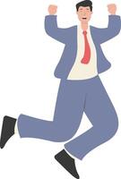 Businessman character with happy expression vector