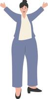 Business Women Character on White Background vector