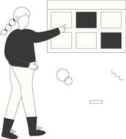 Startup Business Presentation in Hand Drawn Style vector