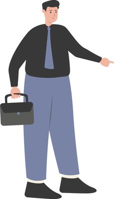 Businessman Illustration with Briefcase