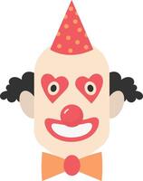 Smile Clown Mask with Cute Hat vector