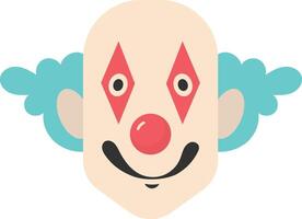 Funny Clown Mask with Light Blue Hair vector