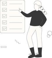 Startup Businesswoman with Checklist vector