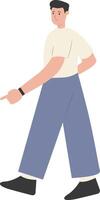 Businessman character with happy expression vector