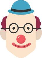 Cute Clown Mask with Hat vector
