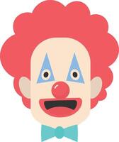 Fun CLown Mask on White Background vector