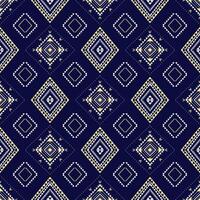 a blue and gold geometric pattern with diamonds vector