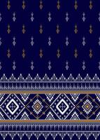 a blue and gold tribal pattern with geometric shapes vector