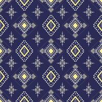 a blue and yellow geometric pattern vector