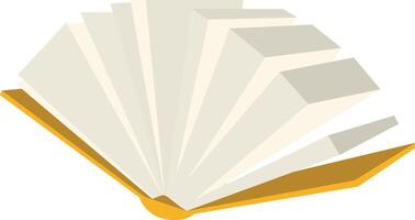 Reading Book Illustration in Open Position vector