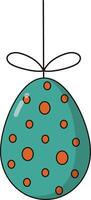Hanging Green Easter Eggs vector