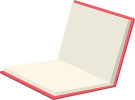 Reading Book Illustration in Open Position vector