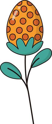 easter egg flowers illustration