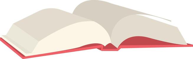 Reading Book Illustration in Open Position vector