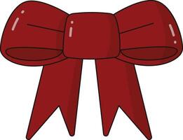 Cute Red Ribbon Illustration for Easter Day Celebration vector