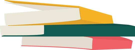 Illustration of Three Stacked Books Isolated on White Background vector