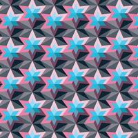 Star Cube Repeat Pattern Wallpaper vector