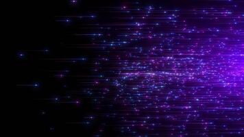 Abstract digital background with glowing neon particle lines. movement of a stream of luminous bright lines. Digital technology, social media connections, fast internet connection video
