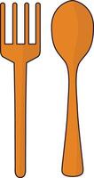 spoon and fork recycle illustration vector