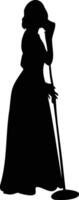 Singing Woman Silhouette vector