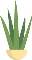 Grass on the pot. nowruz day element vector