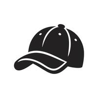 Baseball cap icon. silhouette design isolated on white background vector