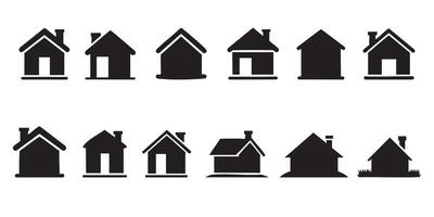 Web home icon set, for apps and websites. Collection home icons. House symbol vector