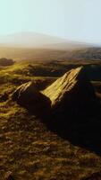 Sunset in the mountain valley video