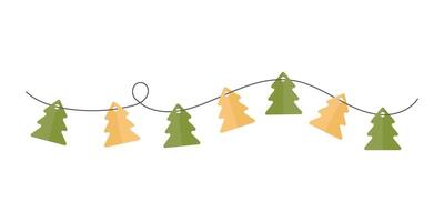 Decor with Christmas tree for your design vector