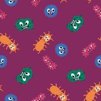 Seamless pattern with bacteria. Design for fabric, textile, wallpaper, packaging vector