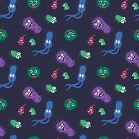 Seamless pattern with bacteria. Design for fabric, textile, wallpaper, packaging vector
