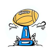 Super Bowl line art design, perfect for creating eye-catching visuals for sports events and marketing materials vector