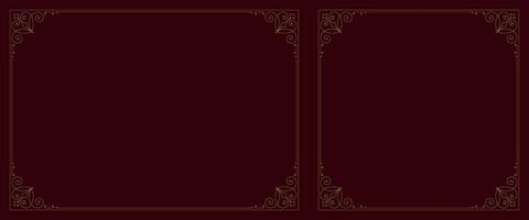 Luxury vintage golden flourishes ornaments elegant frame border with corner set vector