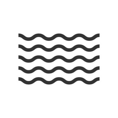 Simple waves doodle icon isolated illustration.