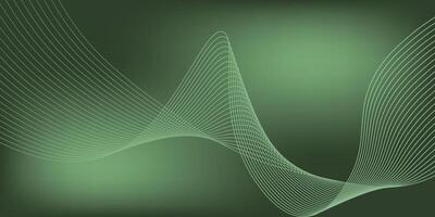 A Green and White wavy line Background vector