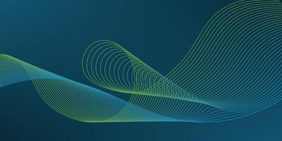 Blue and Green lines on a dark Background vector