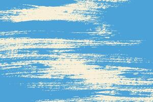 Blue Hand Draw Distress Grunge Texture Background. Grungy detailed brush stroke backdrop. Grainy painted texture with copy space vector